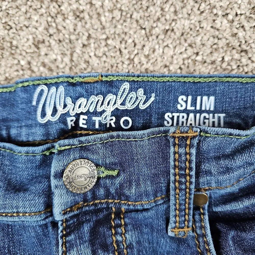 Wrangler Retro Jeans Men 30x30 Slim Straight Flex Western Cowboy Ranch Barn Work
